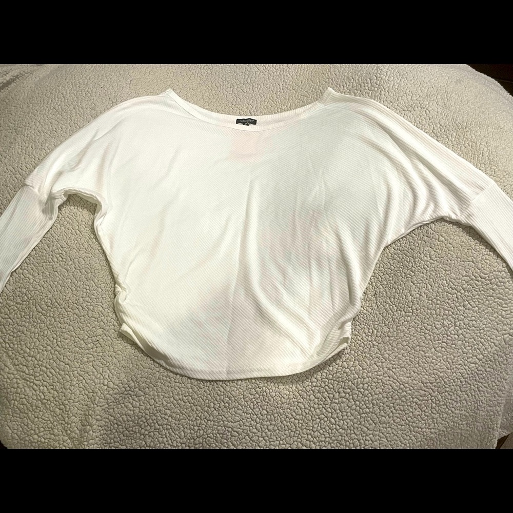 Off the shoulder long sleeve top